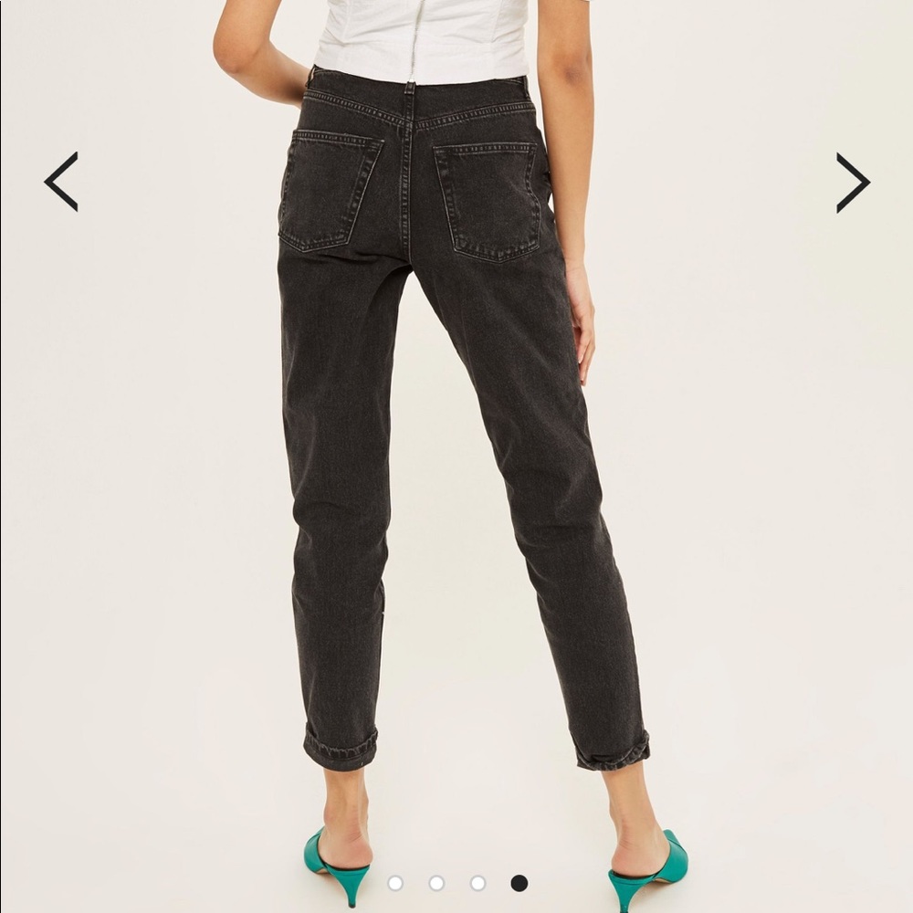 Topshop Mom Jeans | Washed Black
